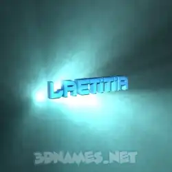 laetitia in Light Shine style - 3D name wallpaper
