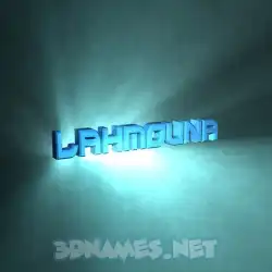 lahmouna in Light Shine style - 3D name wallpaper