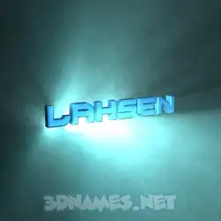lahsen in Light Shine style - 3D name wallpaper