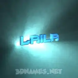 laila in Light Shine style - 3D name wallpaper