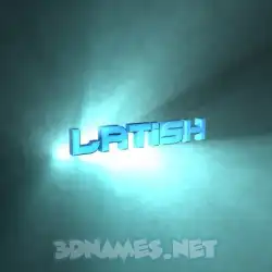 latish in Light Shine style - 3D name wallpaper
