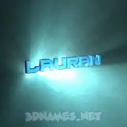 lauran in Light Shine style - 3D name wallpaper