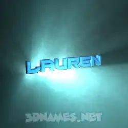 lauren in Light Shine style - 3D name wallpaper