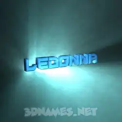 ledonna in Light Shine style - 3D name wallpaper