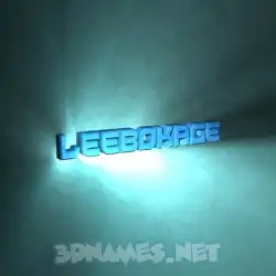 leebokage in Light Shine style - 3D name wallpaper