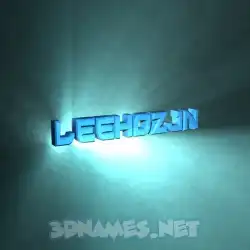 leehozjn in Light Shine style - 3D name wallpaper