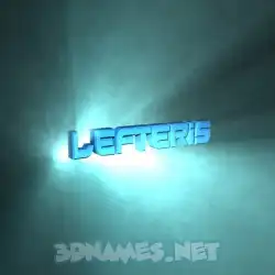 lefteris in Light Shine style - 3D name wallpaper