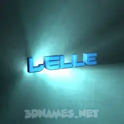 lelle in Light Shine style - 3D name wallpaper