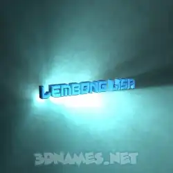 lembong lisa in Light Shine style - 3D name wallpaper
