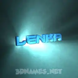 lenka in Light Shine style - 3D name wallpaper