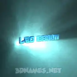leo banuti in Light Shine style - 3D name wallpaper