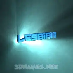 lesbian in Light Shine style - 3D name wallpaper