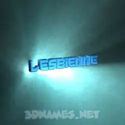 lesbienne in Light Shine style - 3D name wallpaper