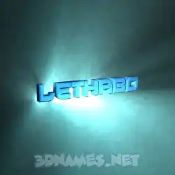lethabo in Light Shine style - 3D name wallpaper