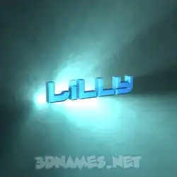 lilly in Light Shine style - 3D name wallpaper