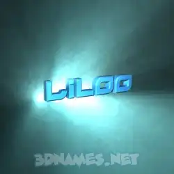 liloo in Light Shine style - 3D name wallpaper