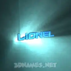lionel in Light Shine style - 3D name wallpaper