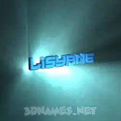 lisyane in Light Shine style - 3D name wallpaper