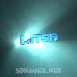 litsa in Light Shine style - 3D name wallpaper