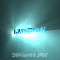 liverpool fc in Light Shine style - 3D name wallpaper