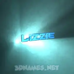 lizzie in Light Shine style - 3D name wallpaper
