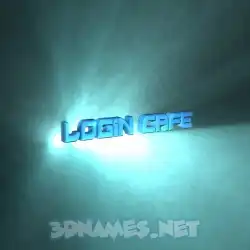 login cafe in Light Shine style - 3D name wallpaper
