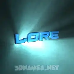 lore in Light Shine style - 3D name wallpaper
