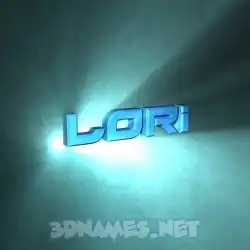 lori in Light Shine style - 3D name wallpaper