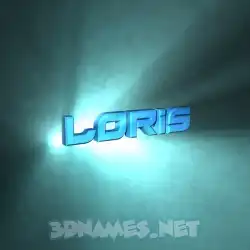 loris in Light Shine style - 3D name wallpaper