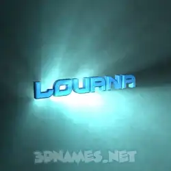 louana in Light Shine style - 3D name wallpaper