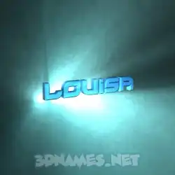 louisa in Light Shine style - 3D name wallpaper