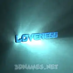 loveness in Light Shine style - 3D name wallpaper