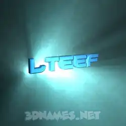 lteef in Light Shine style - 3D name wallpaper