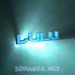 lulu in Light Shine style - 3D name wallpaper