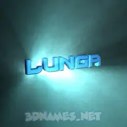 lunga in Light Shine style - 3D name wallpaper