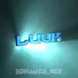 luuk in Light Shine style - 3D name wallpaper
