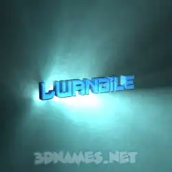 lwandile in Light Shine style - 3D name wallpaper