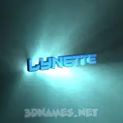 lynette in Light Shine style - 3D name wallpaper