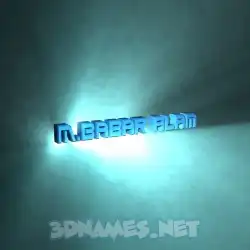 m.babar alam in Light Shine style - 3D name wallpaper