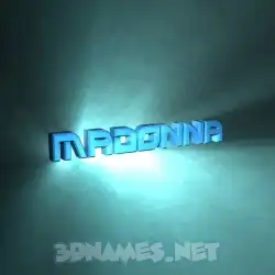 madonna in Light Shine style - 3D name wallpaper