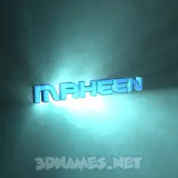 maheen in Light Shine style - 3D name wallpaper