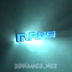 mansi in Light Shine style - 3D name wallpaper