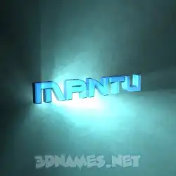 mantu in Light Shine style - 3D name wallpaper