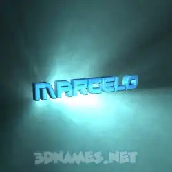 marcelo in Light Shine style - 3D name wallpaper