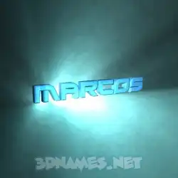 marcos in Light Shine style - 3D name wallpaper