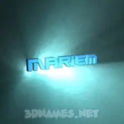 mariem in Light Shine style - 3D name wallpaper