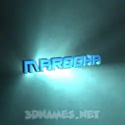 marooha in Light Shine style - 3D name wallpaper