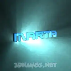 marta in Light Shine style - 3D name wallpaper