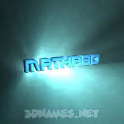 mathabo in Light Shine style - 3D name wallpaper