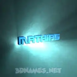 mathias in Light Shine style - 3D name wallpaper